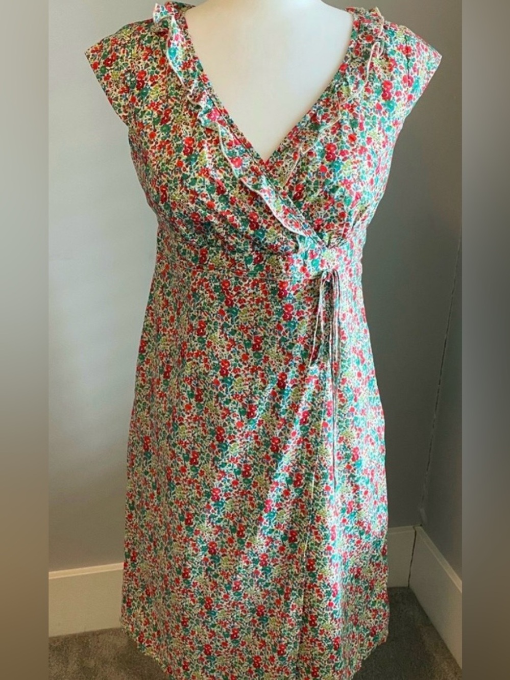 Liberty of London Floral faux wrap cotton dress